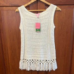 Lilly Pulitzer white sweater tank - XS